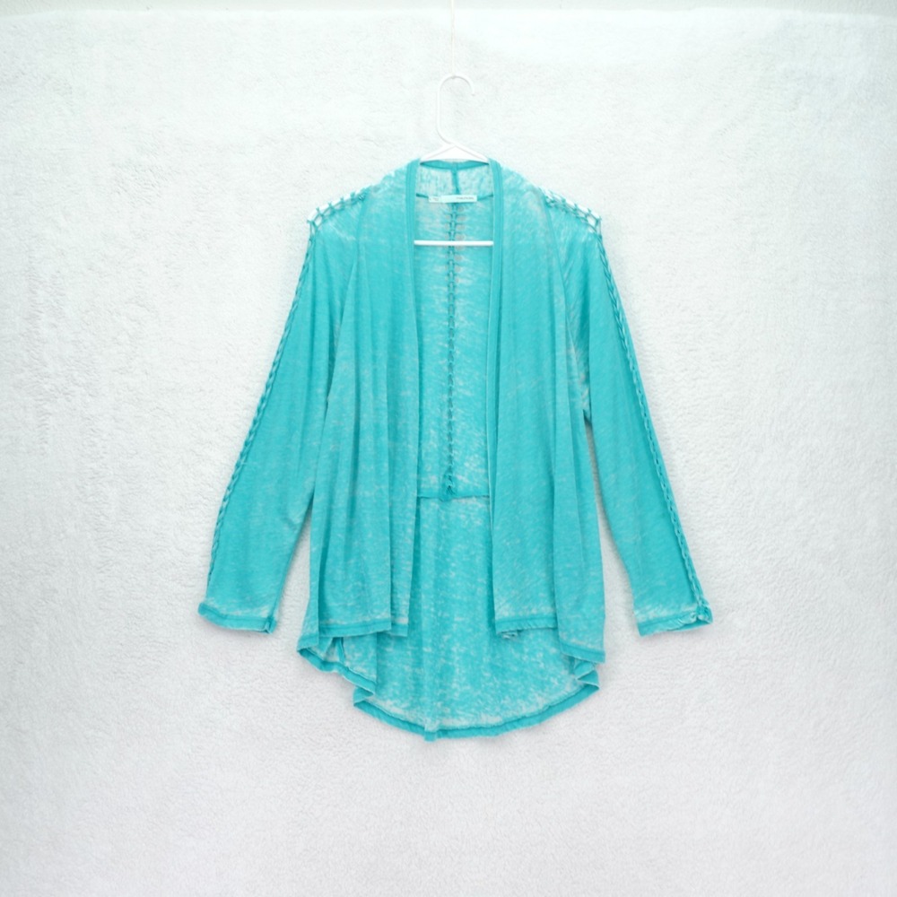 Maurices Women's‎ -Large- Lightweight Cardigan Blue Teal Soft Open Weave